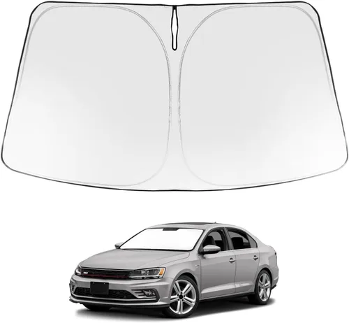 Vista 155 de Proadsy Parasol para parabrisas Rivian R1S 2022-2025 2026 de 4 capas plegable, protector de parasol frontal que bloquea los rayos UV, mantiene