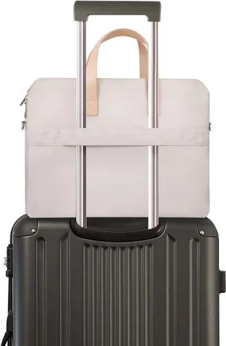 Vista 3 de Kamlui Bolsa para computadora portátil para mujer, maletín de cuero para computadora de hombro, maletín de oficina de negocios, bolsa de gran