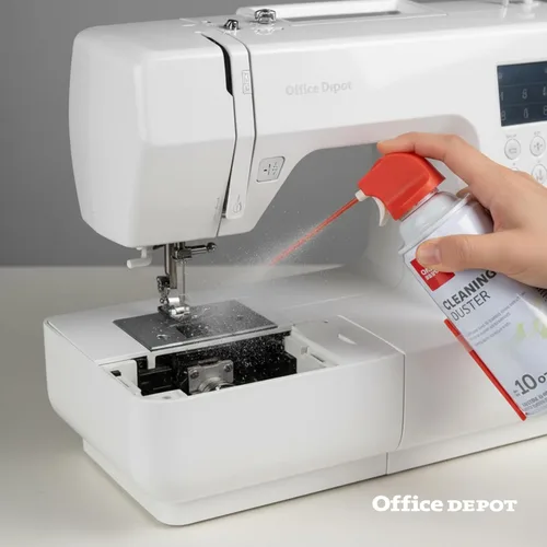 Vista 4 de Office Depot Plumero de limpieza, aire comprimido enlatado de 10 onzas para electrónica, limpiador de teclado para computadora, laptop, PC