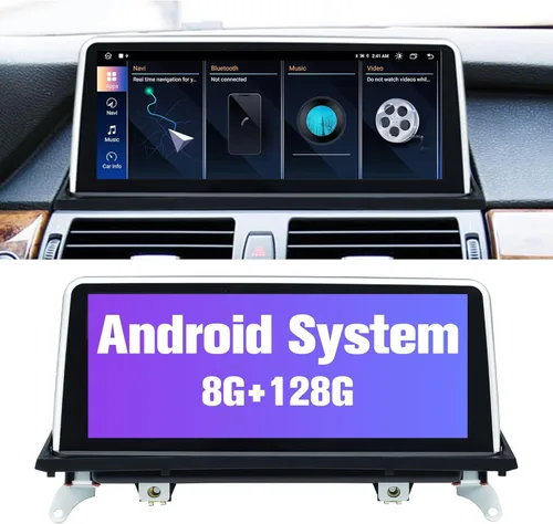 Vista 9 de Estéreo para E70 E71: 64G Estéreo de coche con Bluetooth Apple Carplay para BMW E70 E71 CCC 2007-2010, pantalla táctil del mercado de accesorios