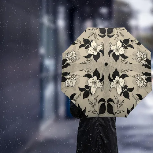 Vista 3 de DHDM Parasol Umbrella for Outdoor Automatic Eight Strands Rain Umbrella Adults Shade Umbrellas