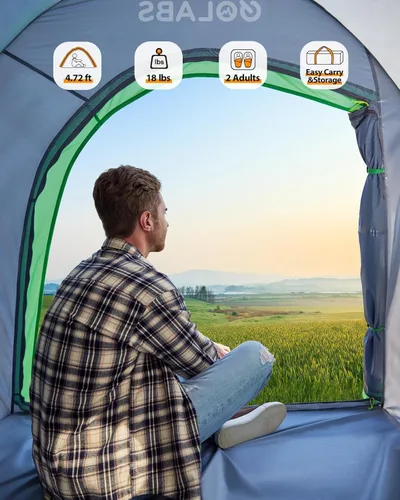 Vista 5 de Golabs Truck Bed Tent for 5-6 Ft Bed, 8-Minute Easy Setup by Pre-Assembled Design, Waterproof PU2000mm, 2-Person Portable with Extra Rainfly Cover