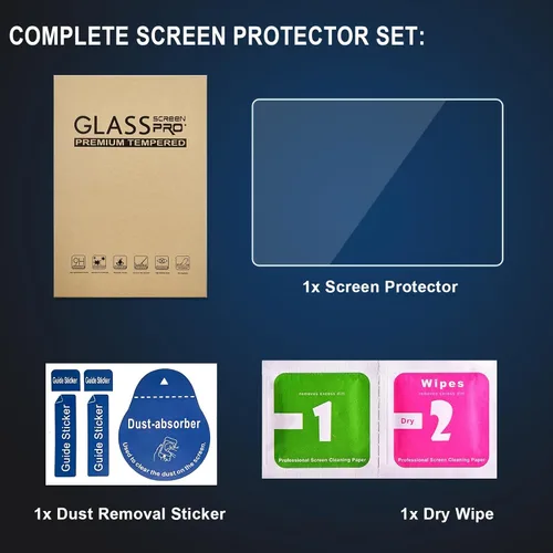 Vista 3 de Protector de pantalla de vidrio templado compatible con Autel MaxiCOM MK808BT/MK808/MK808TS, MaxiCheck MX808, MaxiPRO MP808, MP808K, película