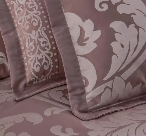 Vista 73 de Chezmoi Collection Juego de edredón floral de jacquard Royale de 7 piezas, matrimonial/doble, negro/dorado