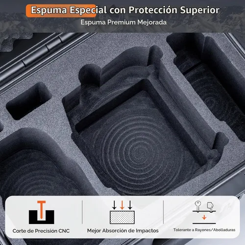 Vista 4 de Lykus Titan MM510 Waterproof Hard Case for DJI Mini 5 Pro and RC2/RC-N3