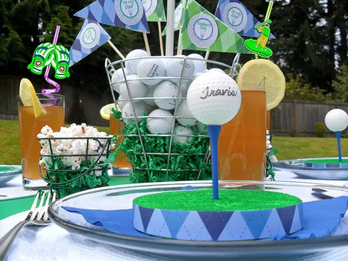 Vista 3 de 24 popotes reutilizables con temática de golf para bolsas de regalo de fiesta de golf, popotes diarios, fiestas de cumpleaños, reuniones de clase