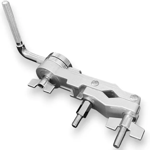 ROSS Percussion Abrazadera universal de montaje para cencerro con barra en L ajustable, accesorio de hardware de batería multiajuste para soportes