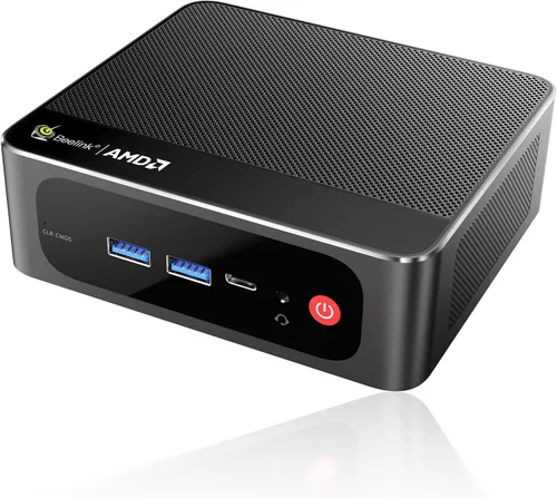 Beelink Mini PC Ryzen 7 5850U (8C/16T, Turbo 4.4GHz), 16 GB DDR4 RAM 500 GB PCIe3.0 SSD Mini computadoras de escritorio, SER5 PRO compatible con 4K