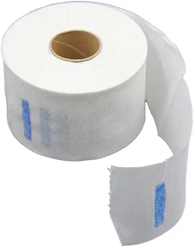 Vista 9 de QUUPY 2 rollos desechables de papel de peluquería para el cuello, cuello de peluquería, toalla de papel elástica para peluqueros y barberos o uso