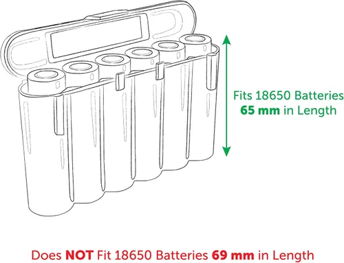 Vista 4 de Birdz 2 Clear 18650 y CR123A 6 Estuche de almacenamiento para baterías 18650