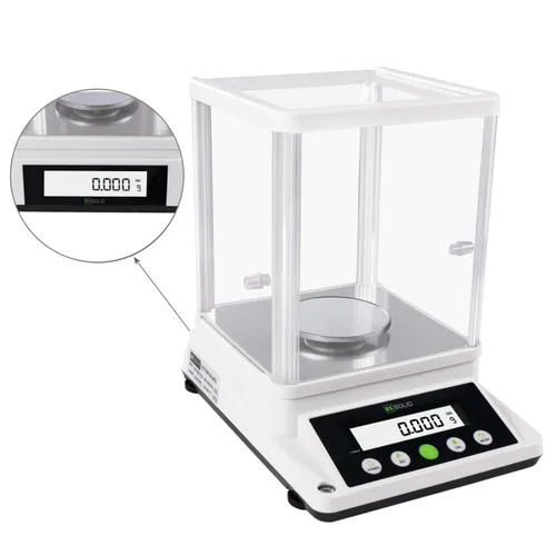 Vista 6 de U.S. Solid Balanza de precisión de 0.00 oz – Báscula de laboratorio analítica digital – Balanza electrónica de alta precisión de 1 mg con 2