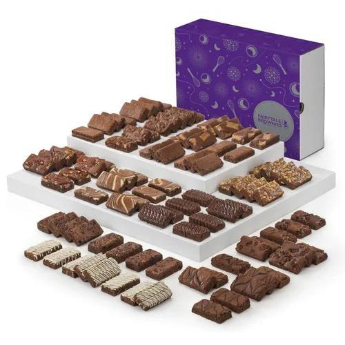 Vista 5 de Fairytale Brownies Sprite Dozen - Cesta de regalo de comida de chocolate gourmet envuelta individualmente, brownies de 3 x 1.5 pulgadas, 12 piezas