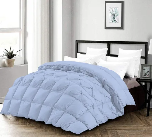 Vista 6 de 1 edredón plisado 100% algodón egipcio de 600 hilos, relleno de algodón suave de 500 GSM, 2 estilos, con costuras en caja y relleno de alfiler