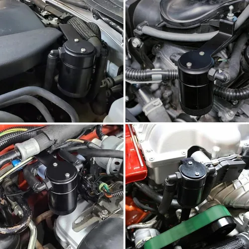 Vista 6 de EVIL ENERGY Lata de captura de aceite, separador de aceite de aire compatible con F-150 2011-2025 5.0L 2017-2023 Raptor 2018-2021 Expedition 3OZ