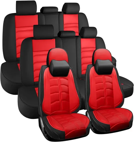 Vista 18 de Funda de asiento de auto de 7 asientos para Nissan Armada 2004-2023, funda de asiento duradera, resistente al desgaste, impermeable, transpirable