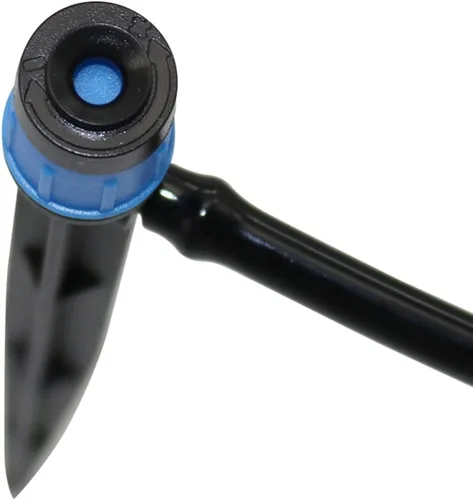 Vista 6 de Lxcom Lighting Paquete de 100 goteros de riego, emisores de goteo, micropulverizador, ajustable, patrón de círculo completo de 360 grados, goteros