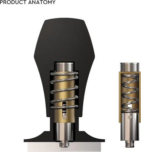 Vista 5 de Normcore 58mm Tamper de café - Tamper V4 con resorte de carga de primavera con base plana de acero inoxidable - Muelles de repuesto de 15 lb / 25 lb