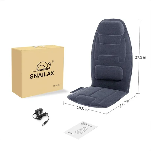 Vista 9 de Snailax Cojín de asiento de masaje con calor, 10 motores de masaje de Azul marino