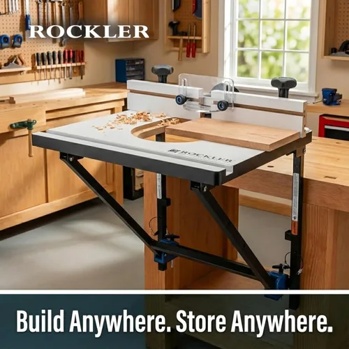 Vista 4 de Rockler Mesa de Router Convertible para Sobremesa – Routers Convertibles para Carpintería que se Adaptan a la Mayoría de Routers – Mesa de Router