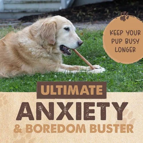 Vista 8 de Mighty Paw Naturals Palitos de buey para perros - Masticables de carne de res alimentada con pasto. Palitos de buey para perros de razas grandes