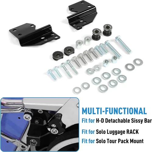 Vista 3 de KUAFU Kit de herramientas de acoplamiento desmontable compatible con Harley Touring Road King Road Glide Street Glide Electra Glide 1997-2008 Kit