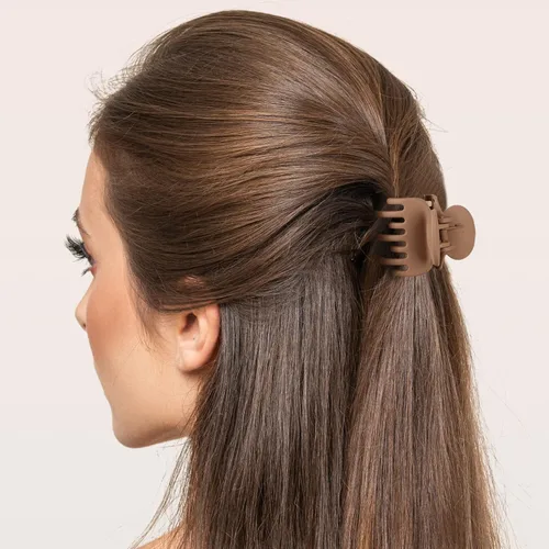 Vista 5 de Pinzas para el cabello para mujer, diseño de plátano, agarre antideslizante, con estampado de leopardo, guepardo, accesorios para niñas, pinzas