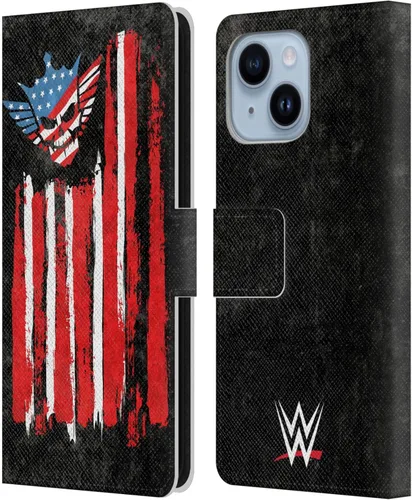 Vista 89 de Head Case Designs Officially Licensed WWE American Nightmare Flag Cody Rhodes Leather Wallet Case Compatible with Apple iPhone 7 Plus/iPhone 8 Plus