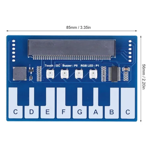 Vista 6 de Mini tablero de expansión del módulo de piano tablero de desarrollo de piano controlador táctil capacitivo TTP229 I2C interfaz para micro:bit