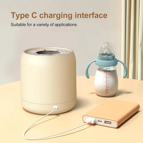 Vista 3 de Mezclador de biberones para bebés, coctelera eléctrica automática para biberones para bebés, con carga USB, manos para evitar la hinchazón