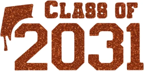 Vista 18 de Class of 2031 Iron On Decal, Graduation Shirt Transfer, Graduate Tshirt Patch, DIY Crafts, Graduation Cap, Pick Size and Color, Iron-On Almost Black