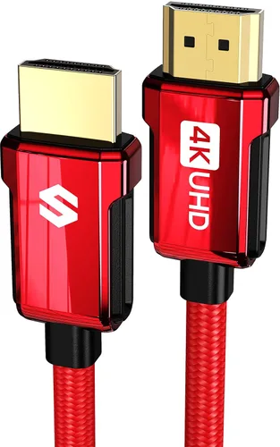 Vista 10 de Silkland Cable HDMI ARC para barra de sonido de 3.3 pies, [e ARC, HDCP 2.2, Ethernet] Cable HDMI de alta velocidad de 18 Gbps, cable HDMI trenzado