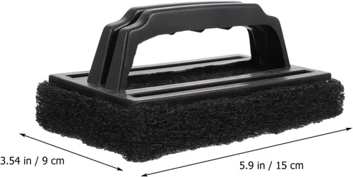 Vista 2 de Luxshiny 3 piezas de cepillo de parrilla raspador de plancha resistente estropajo almohadilla de limpieza de plancha para parrillas de gas de carbón