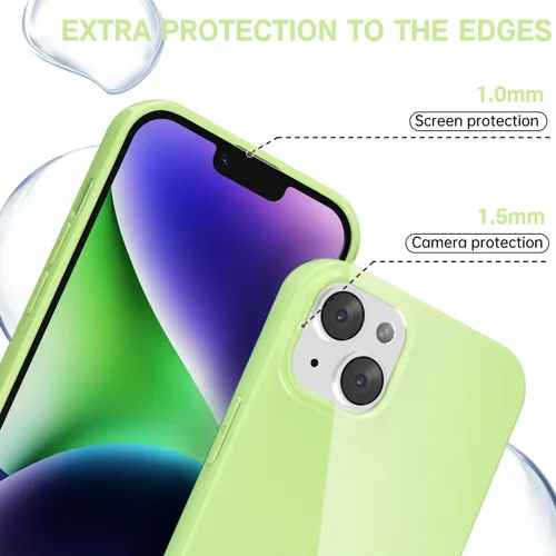 Vista 485 de Svanove para iPhone 7 Plus/ 8 Plus, funda de silicona, de goma suave brillante y gel de jey lindo, funda protectora de plástico simple y lisa