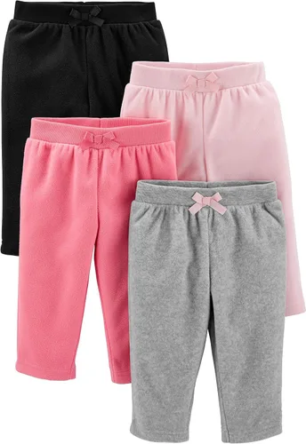 Simple Joys by Carter's Paquete de 4 pantalones de forro polar para niñas