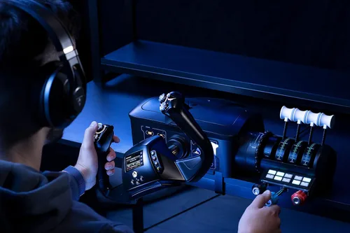 Vista 17 de Turtle Beach VelocityOne Flight Universal Control System - Xbox Series X & Xbox Series S, Xbox One & Windows 10 & 11 PCs with Yoke Handle, Throttle