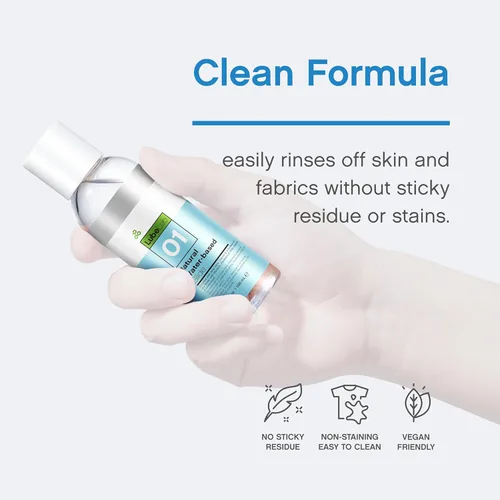 Vista 4 de Lubricante Personal a Base de Agua de 3.38 Fl Oz. Lubricante Personal con Aloe y Vitamina E, Portátil, Hipoalergénico, Libre de Parabenos