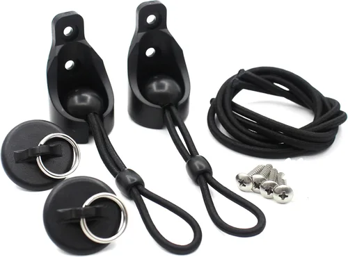Vista 3 de Kit de bungee universal para parasoles opacos y enrollables (negro, Bugee y OR. tapa de extremo, paquete de 2)