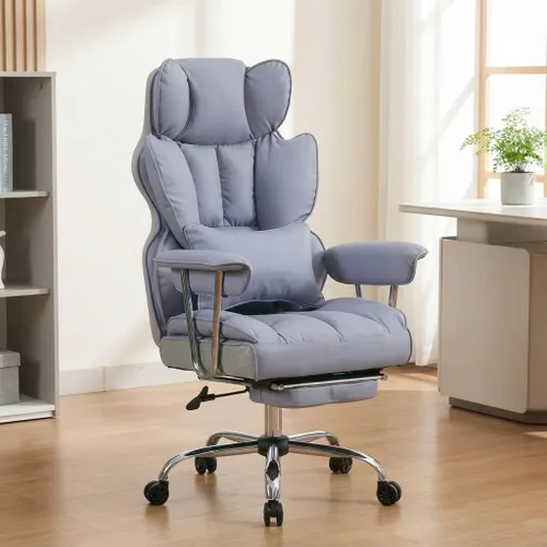 Vista 10 de Silla de oficina grande y alta de 400 libras, silla de escritorio ejecutiva resistente con reposapiés, silla ergonómica de piel sintética