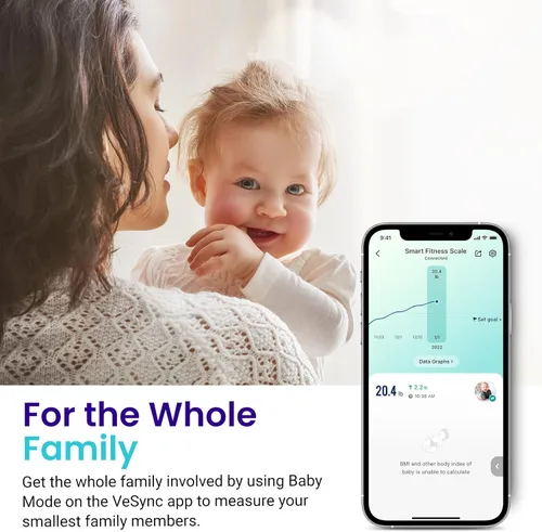 Vista 7 de Etekcity - Báscula para peso corporal y porcentaje de grasa, elegible para FSA y HSA, báscula digital inteligente LED para baño, medición de IMC