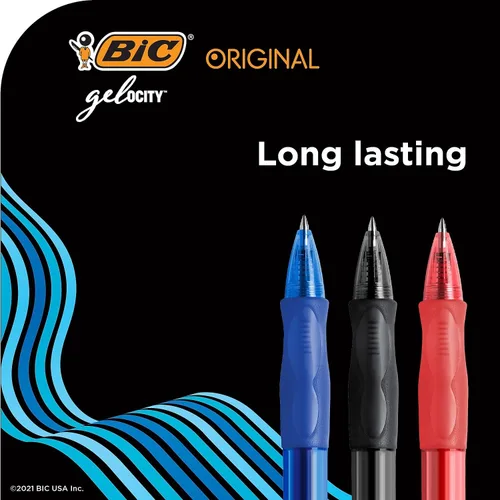 Vista 5 de BIC Gel-ocity - Bolígrafo de gel retráctil, punta media (0.7 mm), rojo, 12
