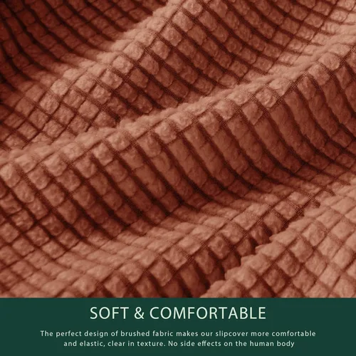 Vista 371 de CHUN YI Fundas para sofá de 7 piezas, lavables, fundas elásticas para sofá de 3 cojines con respaldo y fundas de cojín separados, protector