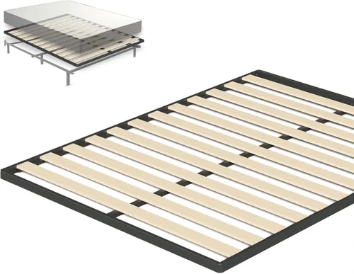 Vista 3 de Zinus Deepak - Base de listones de madera de montaje fácil de 1.6 pulgadas, reemplazo de base para la cama, tamaño matrimonial
