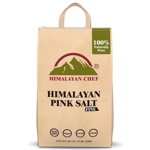 Vista 13 de Himalayan Chef - Sal rosa del Himalaya, grano fino, bolsa de 2 libras