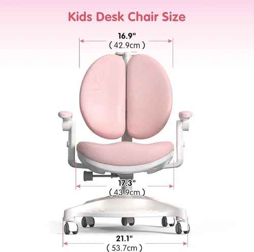 Vista 11 de FCD Escritorio ergonómico de madera de altura ajustable para niños con silla, mesa de dibujo, estación de computadora, estantería integrada