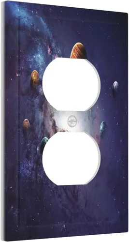 Vista 93 de Cubierta de placa de pared dispositivo duplex de 1 banda de mármol abstracto en arte interruptor de luz de salida eléctrica de cara fluida azul