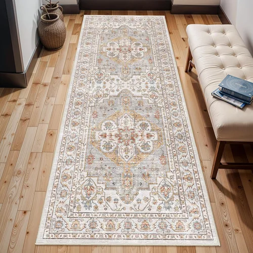 Vista 85 de Alfombra de pasillo lavable de 2 x 3: alfombras antideslizantes con parte trasera de goma, alfombra de cocina suave, alfombra pasillo estilo granja