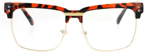 Vista 2 de PASTL Lentes transparentes para hombre con montura cuadrada de moda UV 400