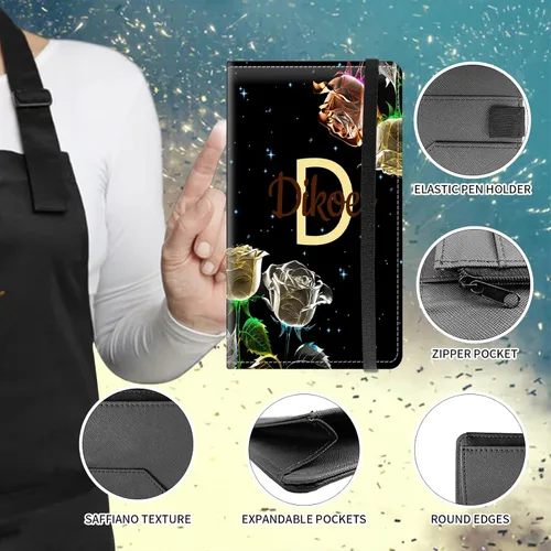 Vista 333 de Diseña Tus Propios Libros de Servicio con Nombre e Iniciales para Camareras, Dikoer Libro de Servicio de Camarero Personalizado con Nombre