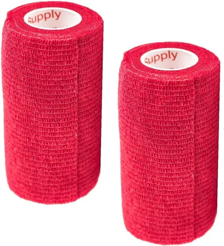 Vista 51 de Cinta adhesiva para veterinarios (negro) (paquete de 2) (4 pulgadas x 15 pies), autoadhesiva, adherente, cohesiva, flexible, autoadhesiva, rollo