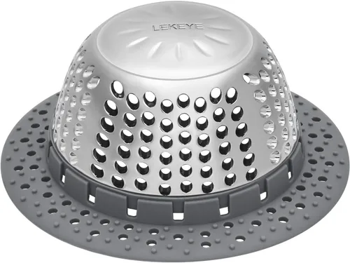 Vista 9 de LEKEYE Captador de pelo para drenaje de ducha/Cubierta de drenaje de bañera/Protector de drenaje para desagües de palanca y normales (Negro)